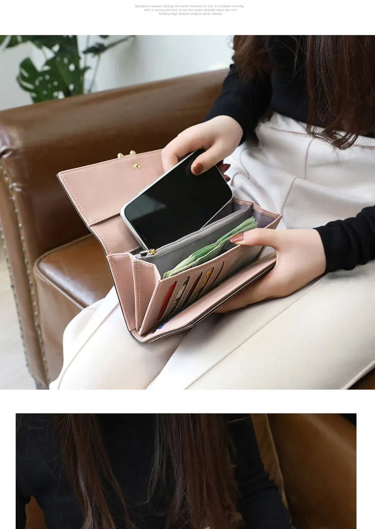 2023 Brand Luxury Women Wallet Long Purse Clutch Large Capacity Female Wallets Lady Phone bag Card Holder Carteras Mujer