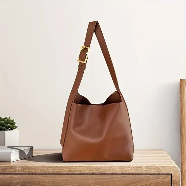 All-Match Women Shoulder Bag Solid Fashion Handbag Crossbody Bag Women's Minimalist PU Leather Bag For Work