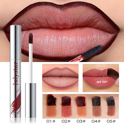 5 Colors Waterproof Lip Liner Peel Off Tattoo Lipgloss Lasting Matte Lip Tint Brown Contour Tear-off Lips Makeup Stain Cosmetics