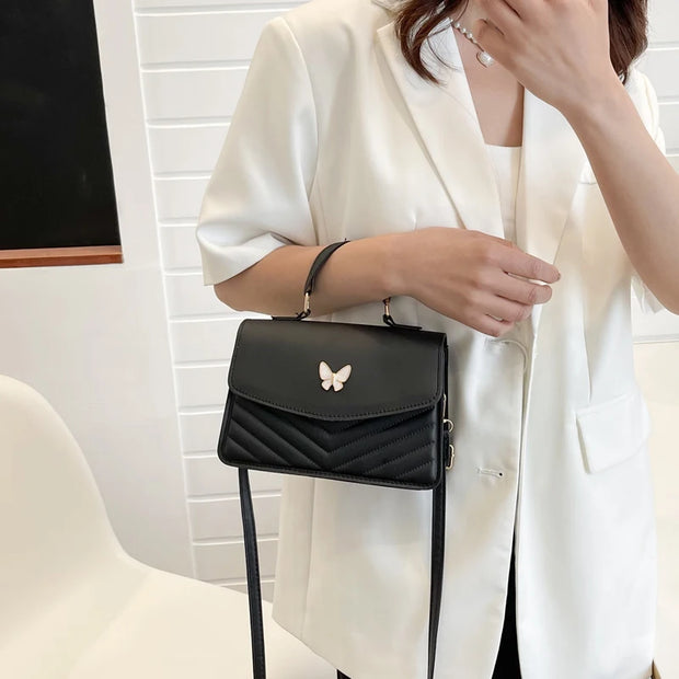 PU Versatile And Fashionable Portable Small Square Bag, Single Shoulder Crossbody Bag