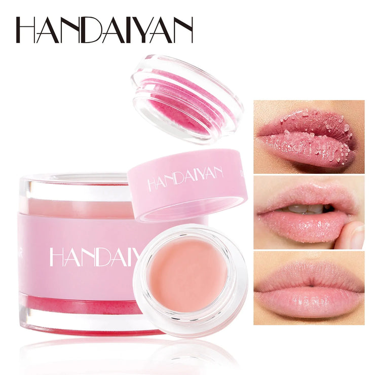 HANDAIYAN Lip Exfoliator Moisturizer Lip Repair Mask Sugar Scrub 2 in 1 Double Effected Exfoliating Lip Scrub Balm