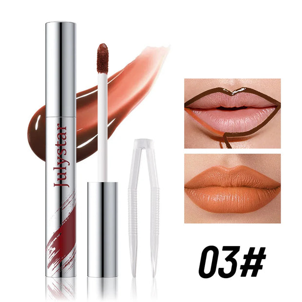 5 Colors Waterproof Lip Liner Peel Off Tattoo Lipgloss Lasting Matte Lip Tint Brown Contour Tear-off Lips Makeup Stain Cosmetics