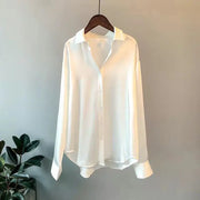 Spring satin blouse