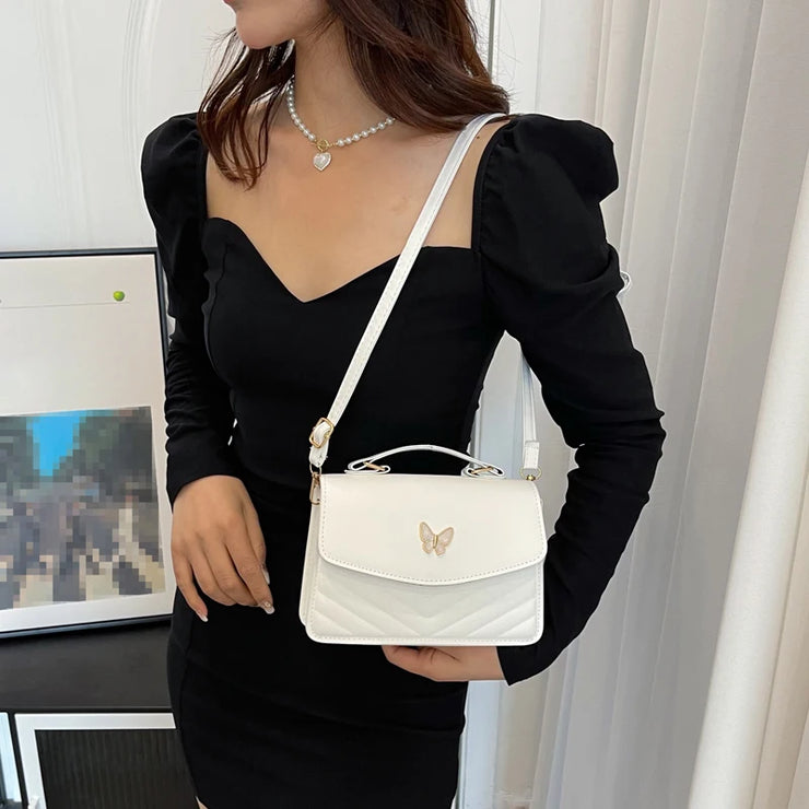 PU Versatile And Fashionable Portable Small Square Bag, Single Shoulder Crossbody Bag