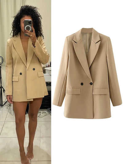 Blazer Woman Black Beige Khaki Blue Green Gray Women coat Fashion Office Wear Women's Blazers Jacket