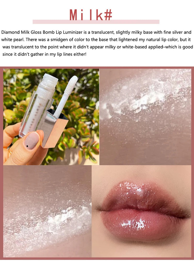 FB Gloss Bomb Cream Heat High Shine Lip Gloss Glitter Moisturizing Plumper Long Lasting Liquid Lipstick 9ml