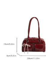 Fashionable Underarm Bow Bag for Women 2024 Korean Edition New Simple Leisure Pillow Bag Trendy Versatile Shoulder Bag