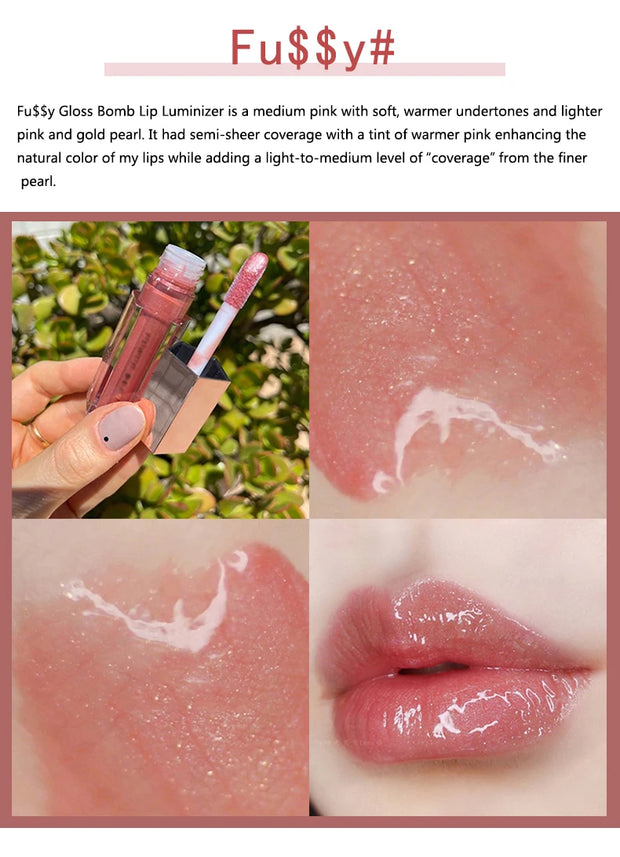 FB Gloss Bomb Cream Heat High Shine Lip Gloss Glitter Moisturizing Plumper Long Lasting Liquid Lipstick 9ml