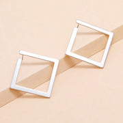 Retro Minimalist Square Earrings Irregular Stud Earrings New Exaggerated Cold Wind Fashion Earring for Women Opening Accessories