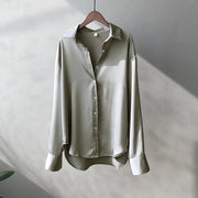 Spring satin blouse