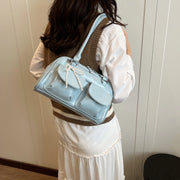 Fashionable Underarm Bow Bag for Women 2024 Korean Edition New Simple Leisure Pillow Bag Trendy Versatile Shoulder Bag