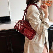 Fashionable Underarm Bow Bag for Women 2024 Korean Edition New Simple Leisure Pillow Bag Trendy Versatile Shoulder Bag