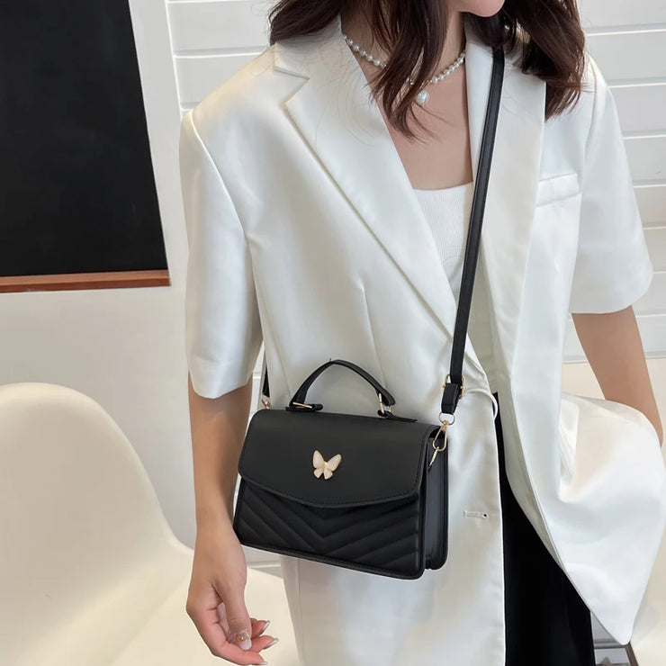 PU Versatile And Fashionable Portable Small Square Bag, Single Shoulder Crossbody Bag